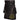 Black Deluxe Utility Fashion Kilt with Chain 100% Cotton 16-oz Heavy Fabric - Kilt Experts