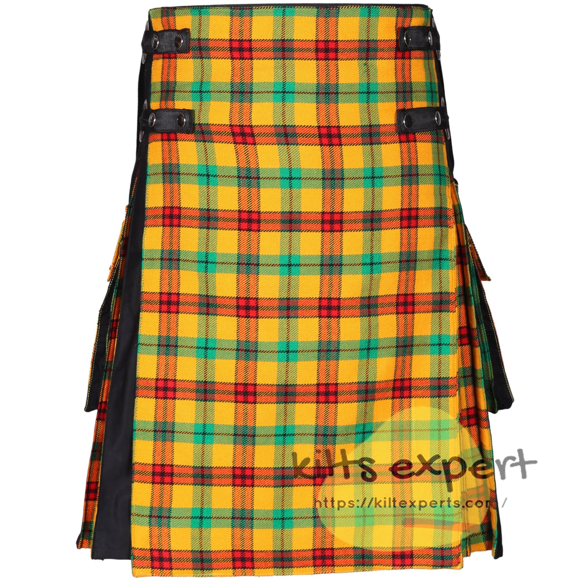 Black Hybrid Kilt with McDuck Tartan – Kilt Experts - Kilt Experts