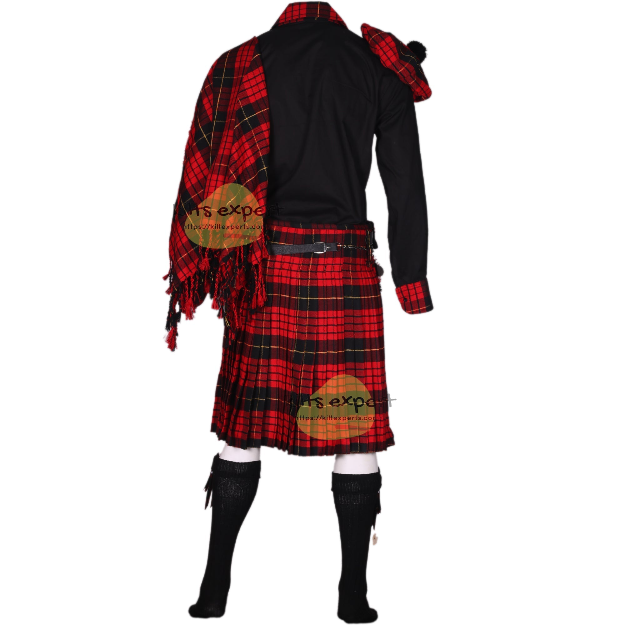 MacQueen Modern Kilt Outfit - Complete 9 - Piece Traditional Scottish Kilt Set - Available in Different Colors - Kilt Experts