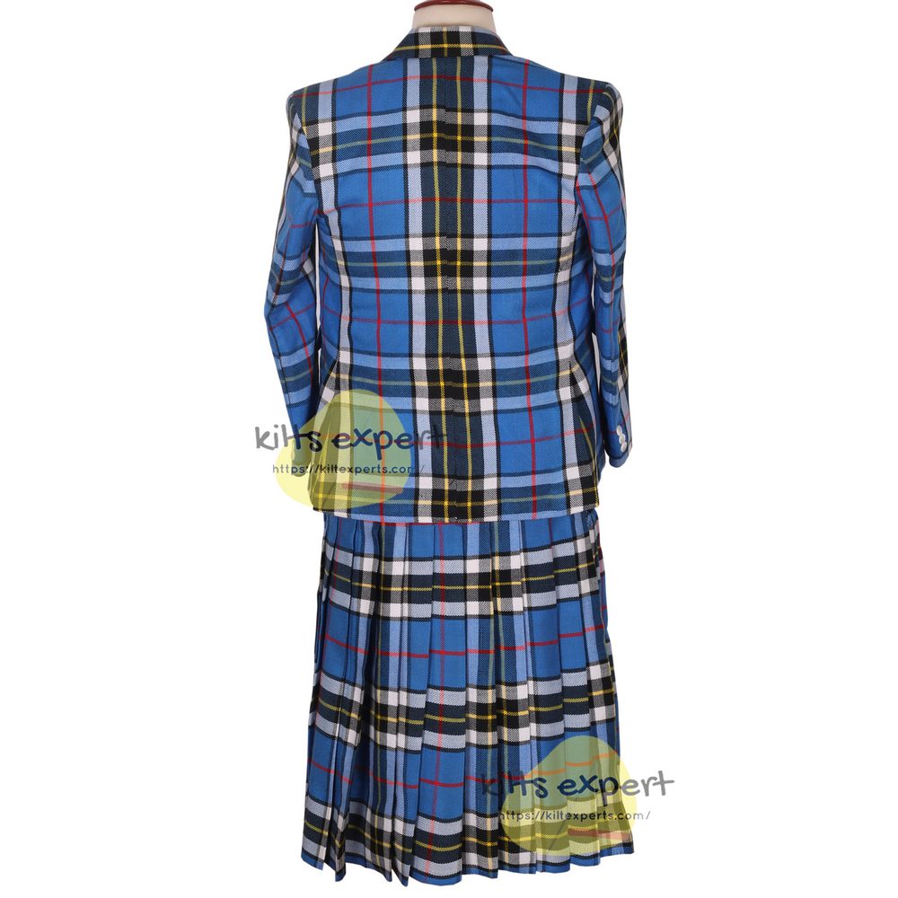 Women Thompson Dress Blue Tartan jackets With Vest (Available In upto 65 Tartans) Kilt Experts