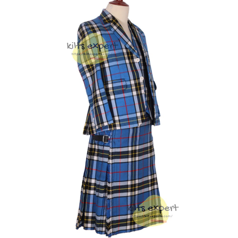 Women Thompson Dress Blue Tartan jackets With Vest (Available In upto 65 Tartans) Kilt Experts