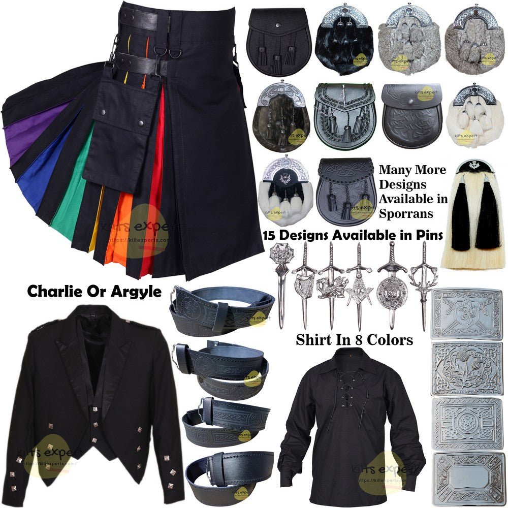 Best Rainbow Kilt Deal With Kilt Jacket - Kilt Experts