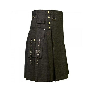 Black Denim Digital Fashion Kilt Kilt Experts