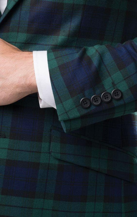 Black Watch Slim Fit Tartan Jacket (Available In Upto 65 Tartans) - Kilt Experts