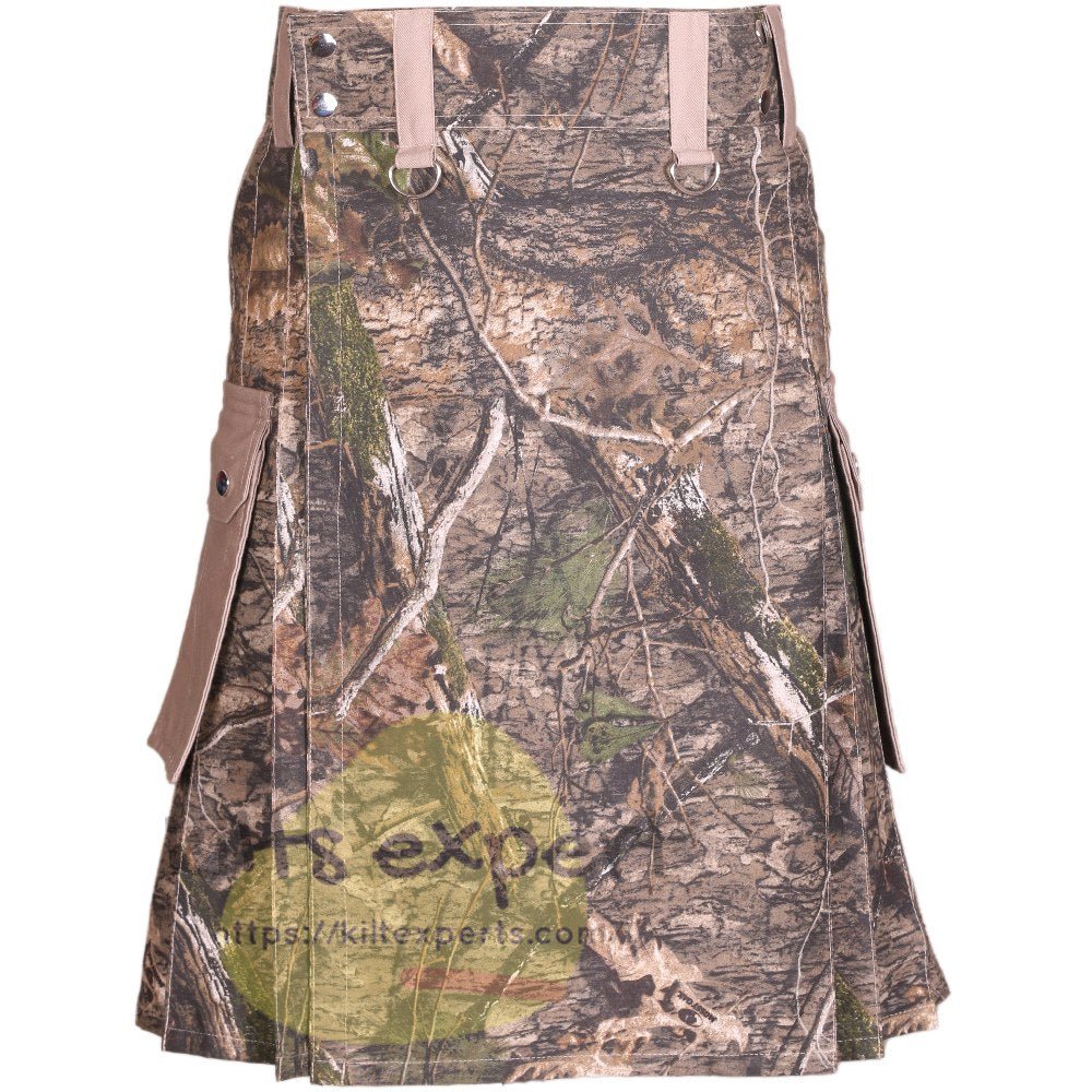 Jungle Camo 6 Pockets Utility Kilt - Kilt Experts