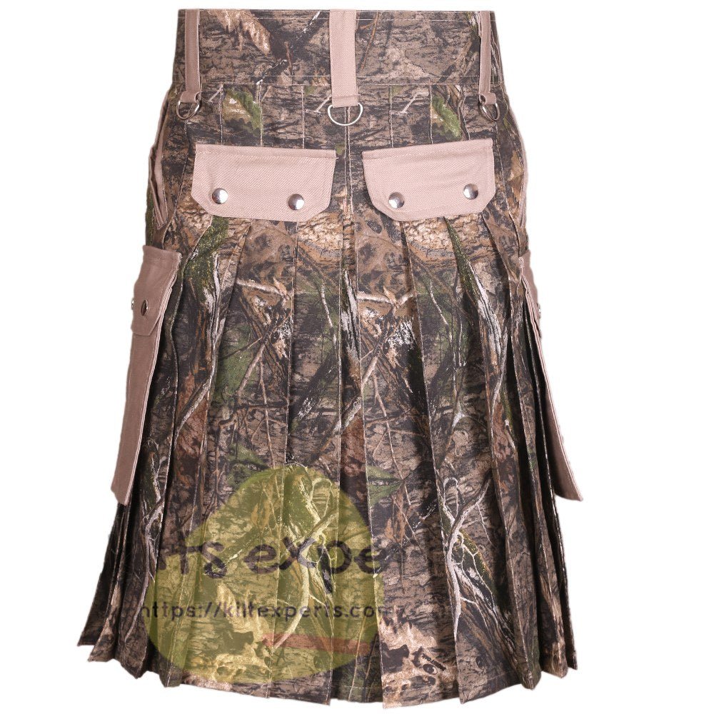 Jungle Camo 6 Pockets Utility Kilt - Kilt Experts