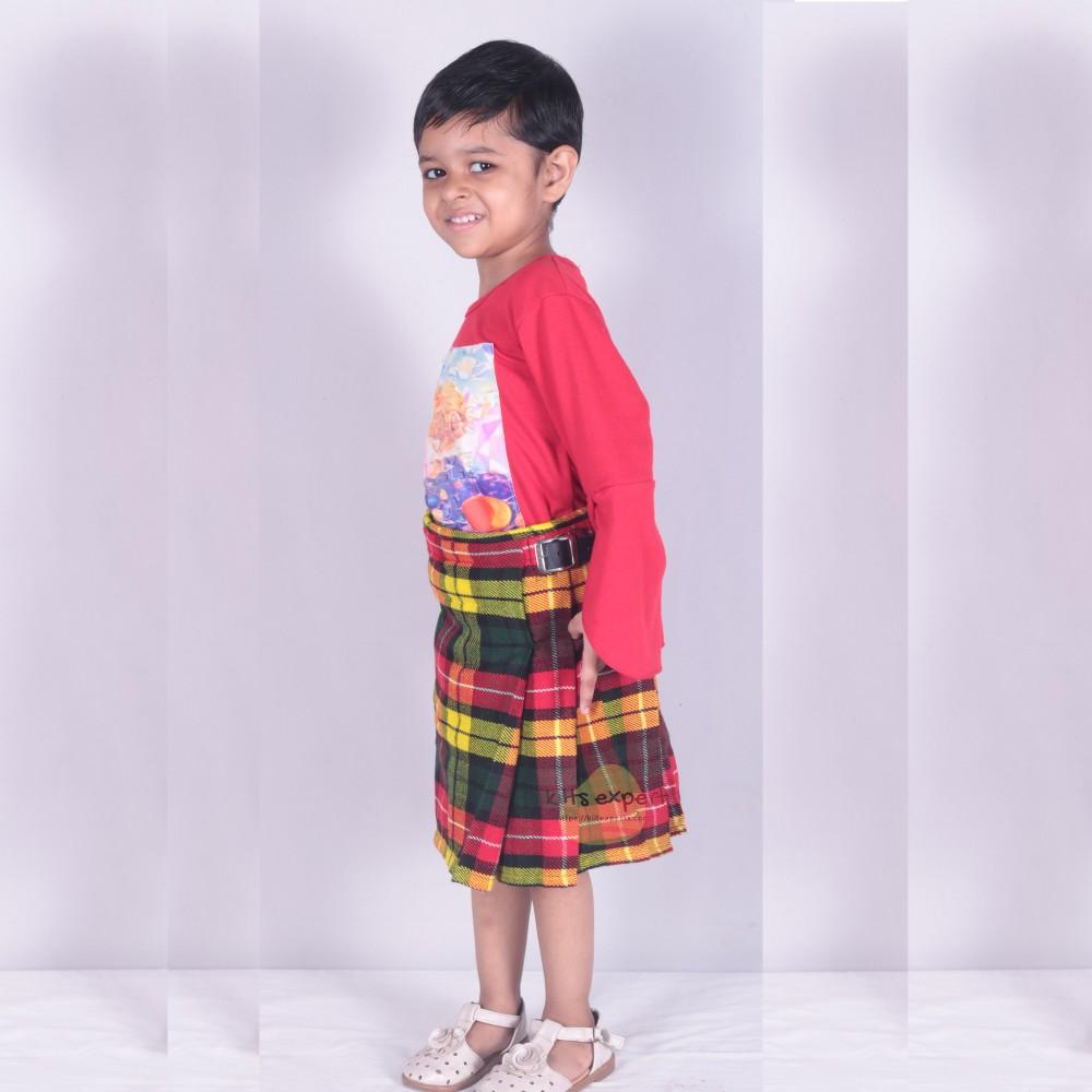 KIDS BOYS, GIRLS 13-Oz Casual / Formal Wear Scottish Tartan Kilt 25 Tartans Kilt Experts