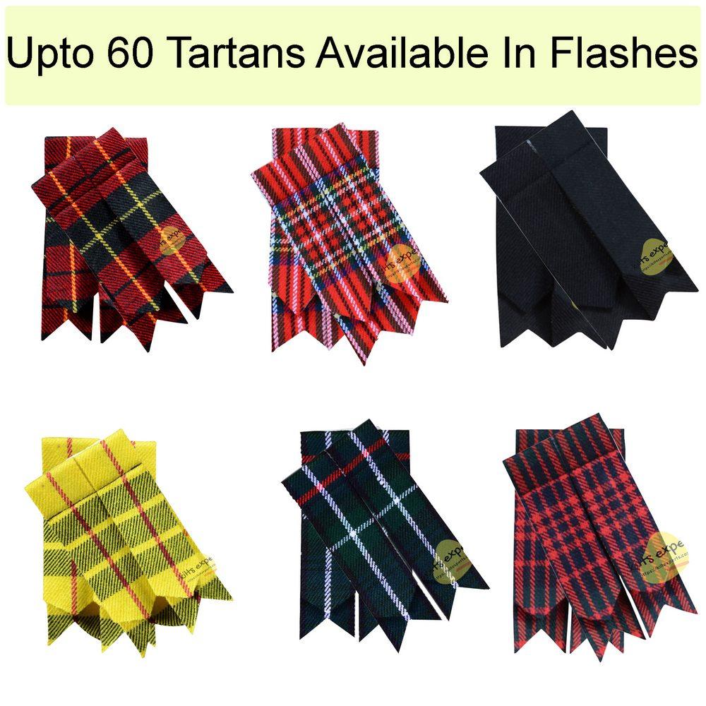 Kilt Hose Flashes - Available In Many Tartans - Kilt Experts