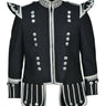 New Scottish Black Military Piper Drummer Doublet Tunic Jacket - Kilt Experts