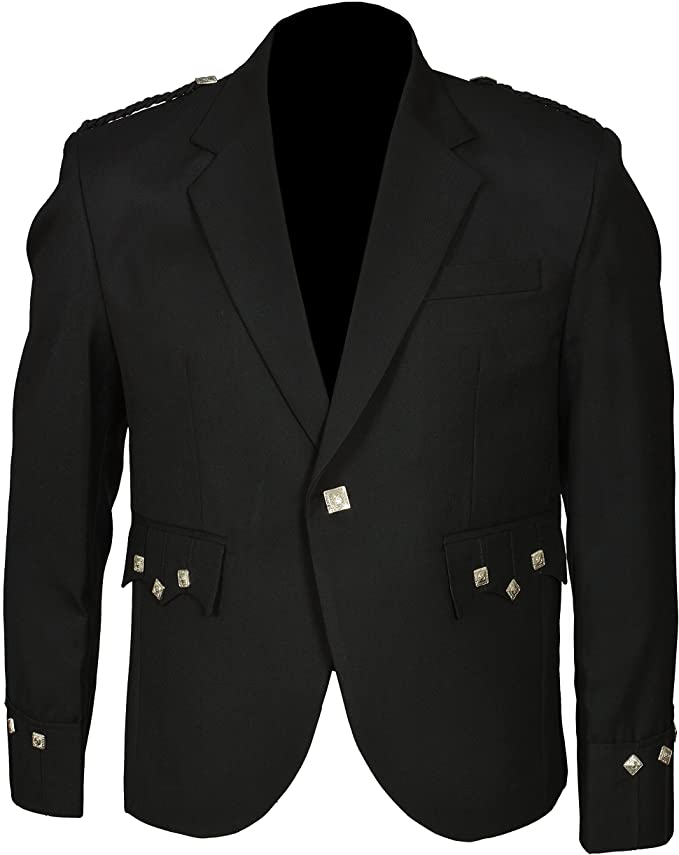 Scottish Black Argyll Kilt Jacket - Kilt Experts