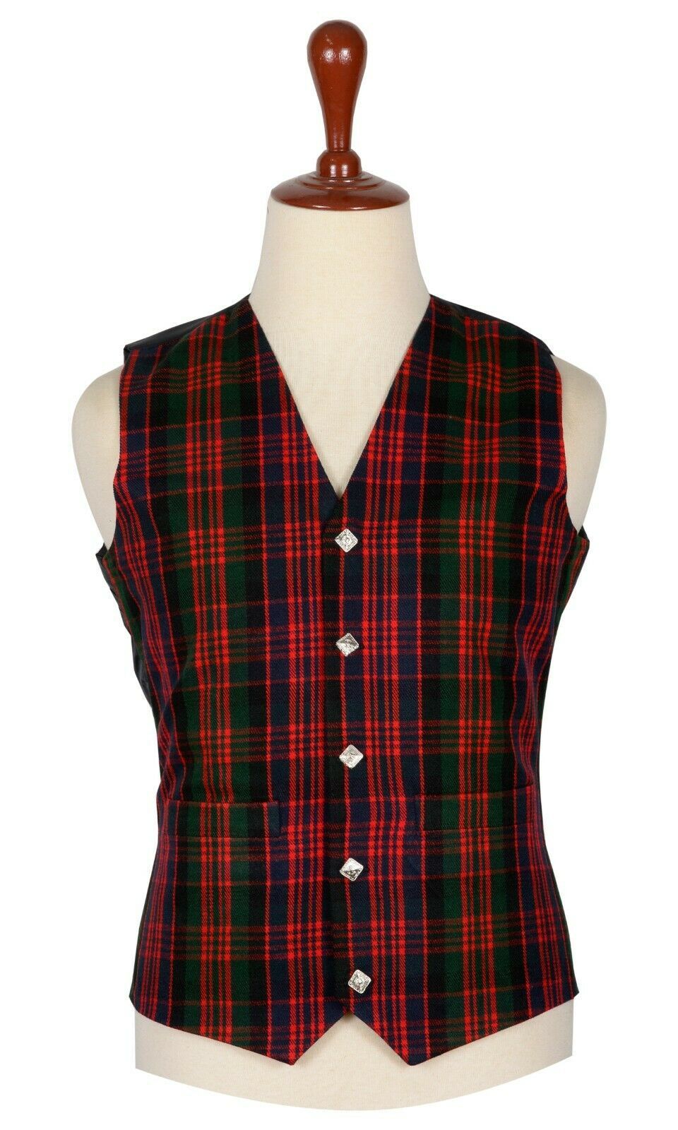 Traditional Scottish MacDonald 5 Buttons Tartan Waistcoat / Plaid Vest Kilt Experts