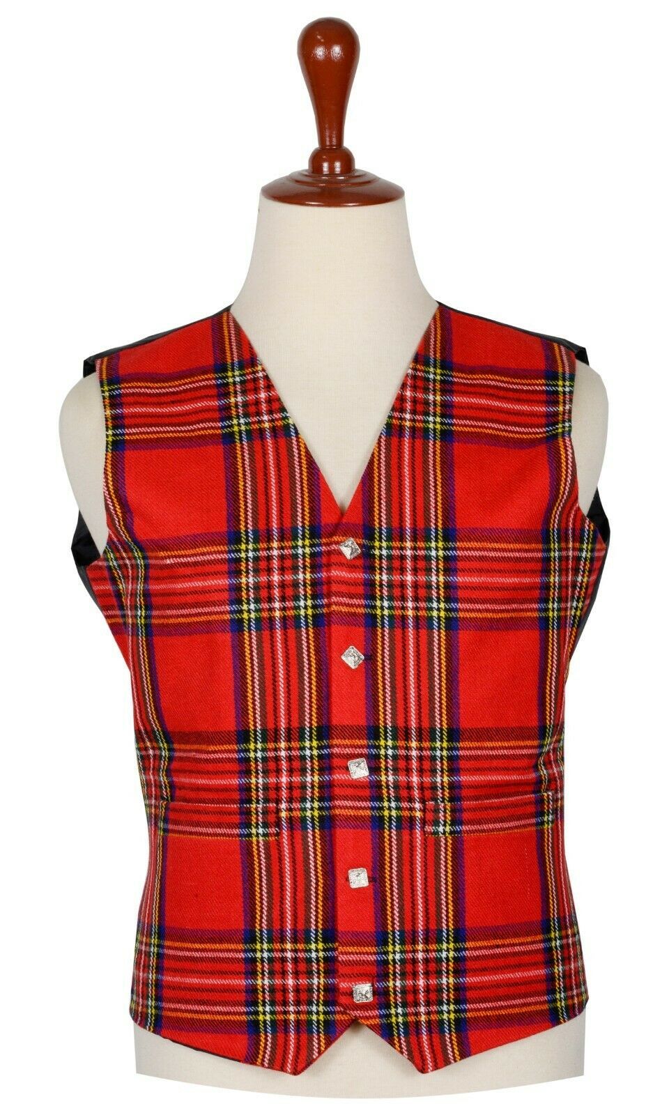 Traditional Scottish Royal Stewart 5 Buttons Tartan Waistcoat / Plaid Vest Kilt Experts