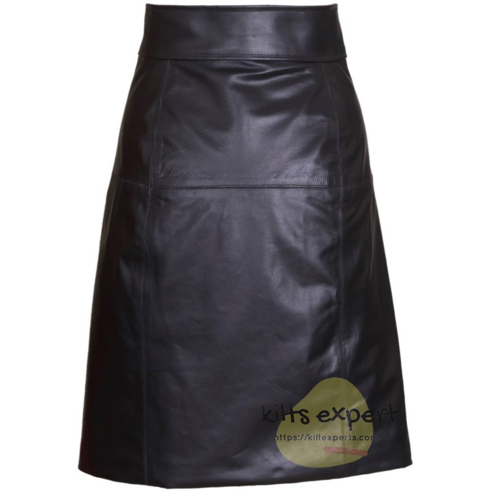 Women Genuine Cowhide Leather Skirt - Kilt Experts